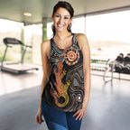 Aboriginal Women's Racerback Tank - Lizard Sunshine - Vibe Hoodie