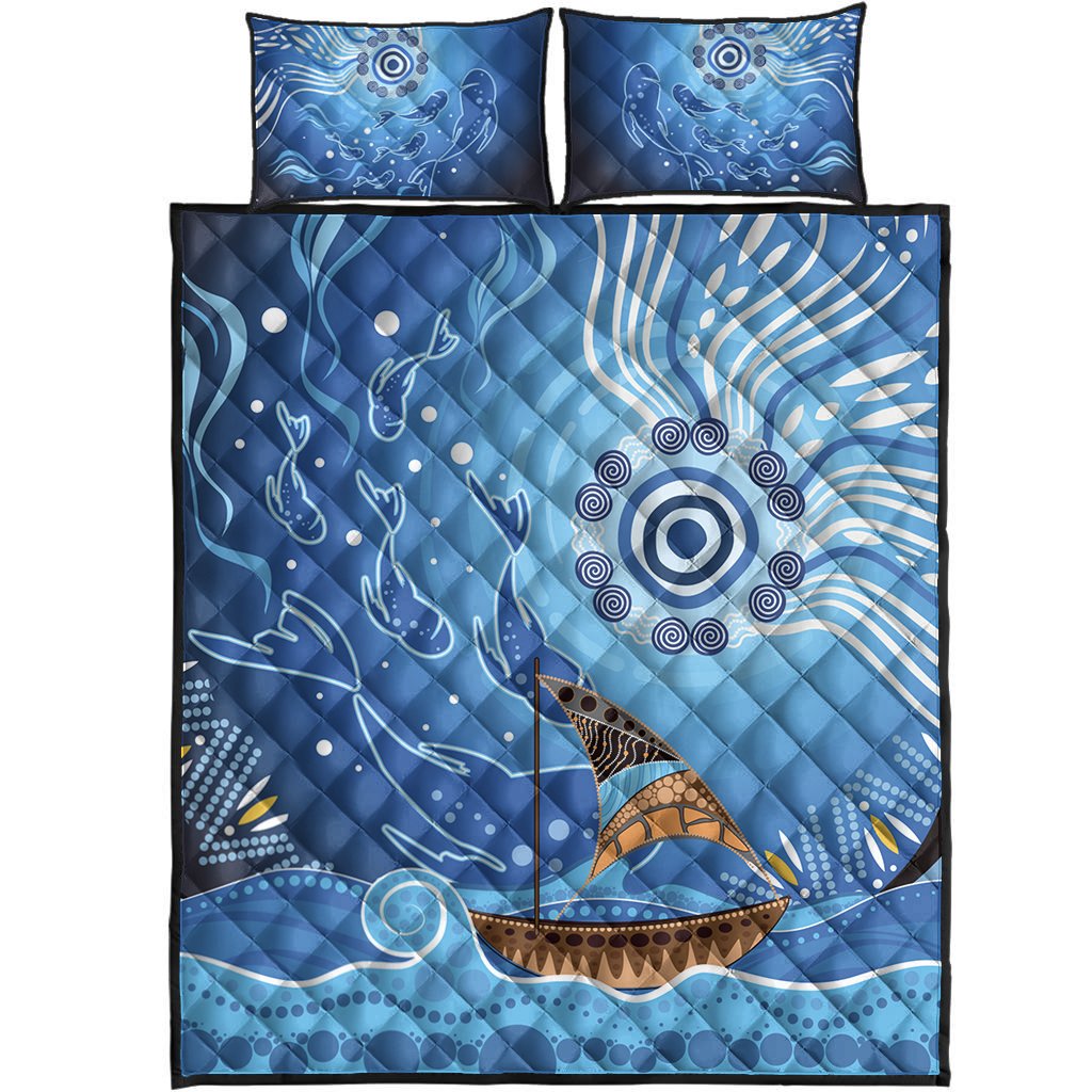 quilt-bed-set-aboriginal-view-sea-with-fish-and-boat