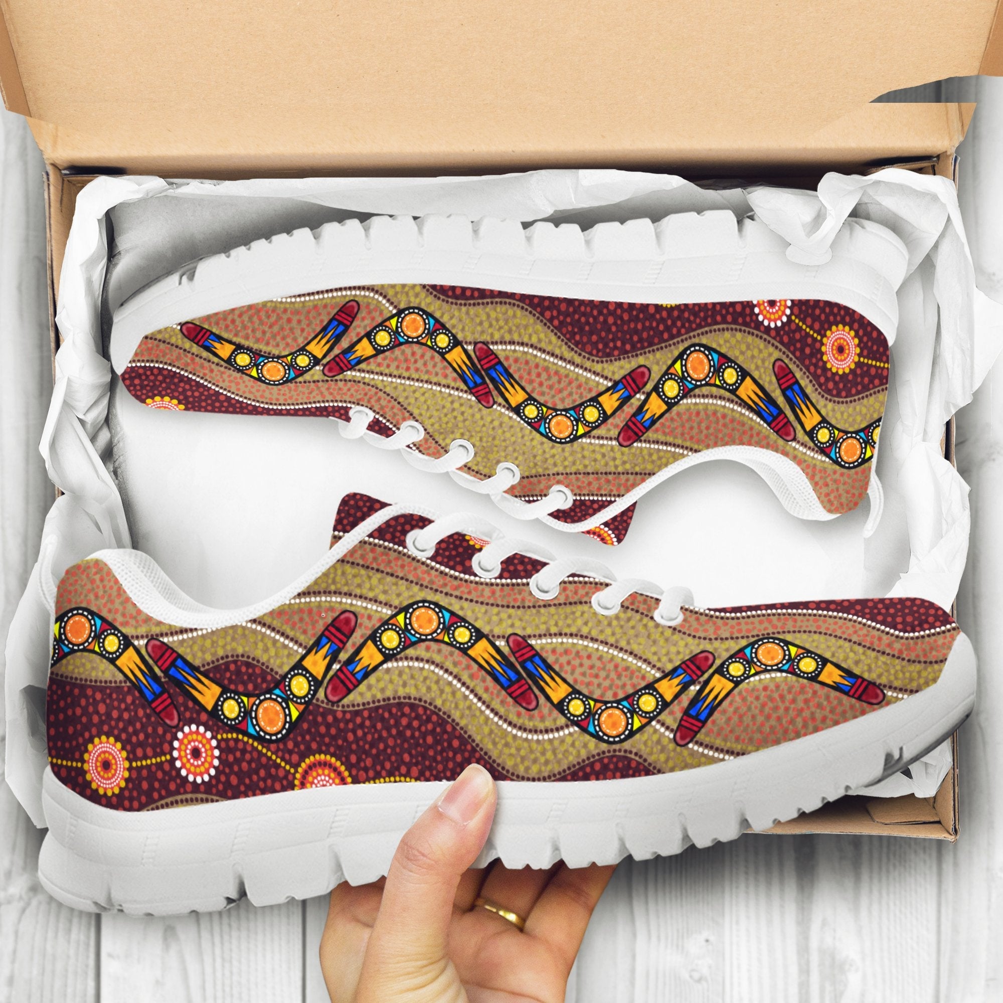 aboriginal-sneakers-boomerang-patterns-circle-dot-painting