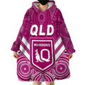 custom-text-and-number-maroons-rugby-wearable-blanket-hoodie-aboriginal-queensland-origin-lt13