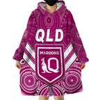 custom-text-and-number-maroons-rugby-wearable-blanket-hoodie-aboriginal-queensland-origin-lt13