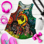Australia Aboriginal Kangaroo Combine New Zealand Maori Kiwi Bird Women Tank Top - LT2