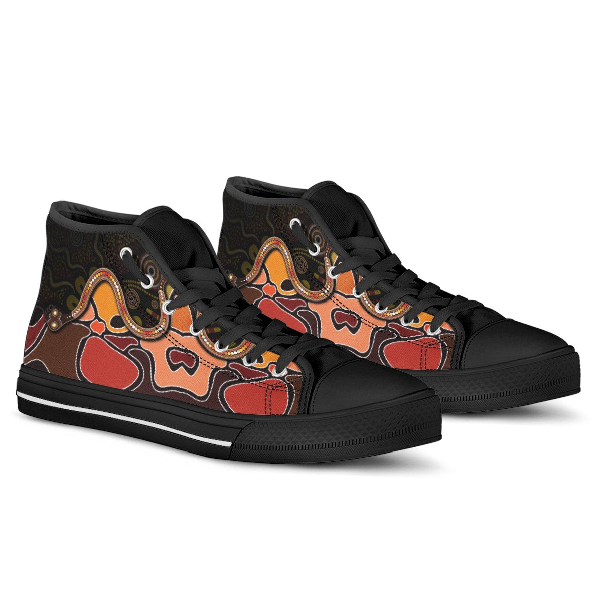 high-top-aboriginal-snake-with-dot-painting