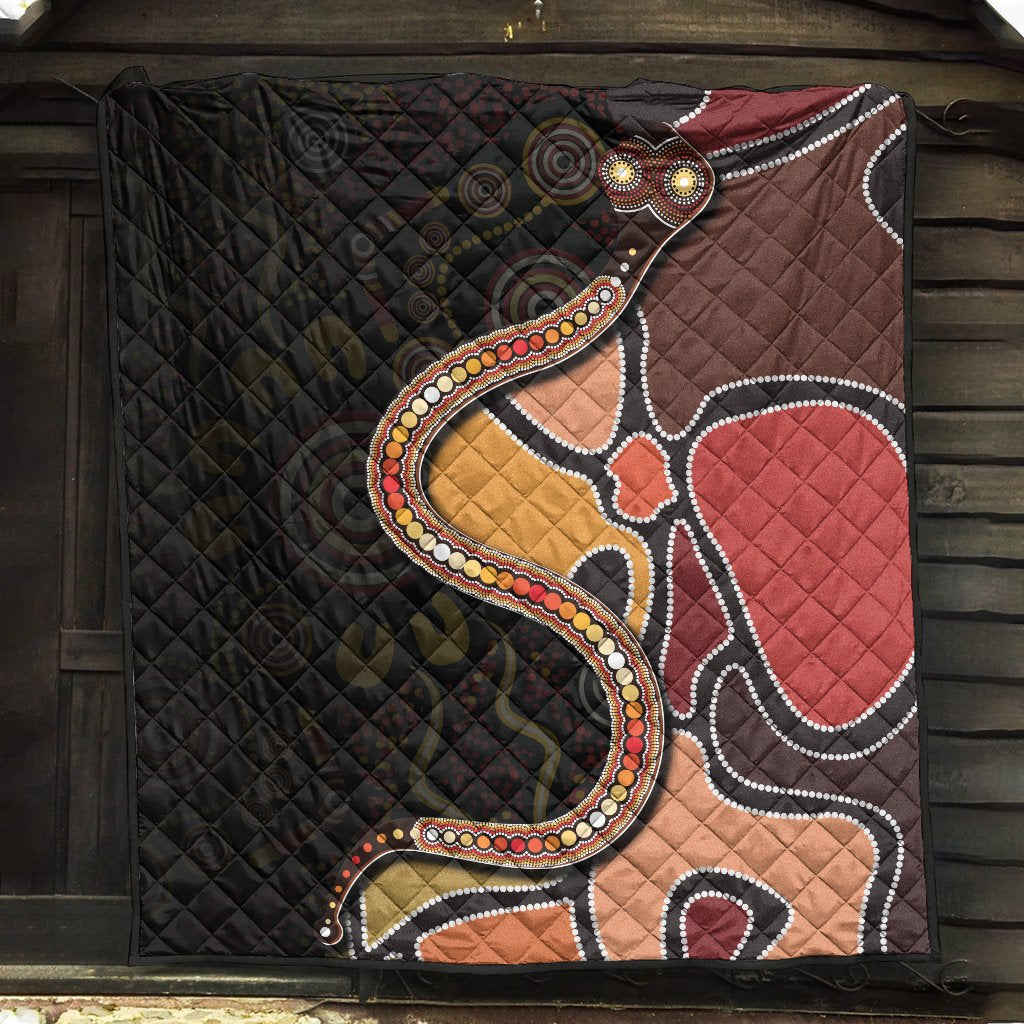 premium-quilts-aboriginal-snake-with-dot-painting