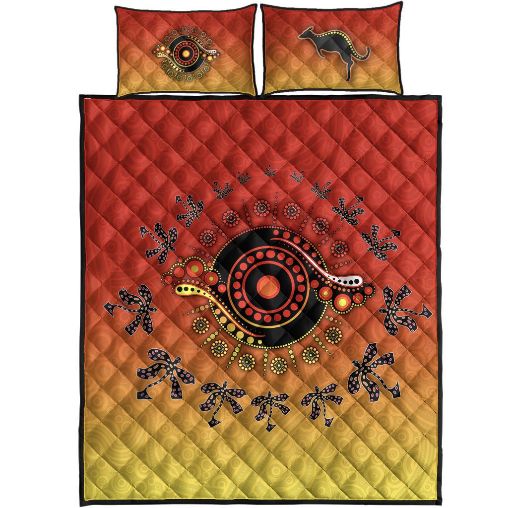 quilt-bed-set-circle-pattern