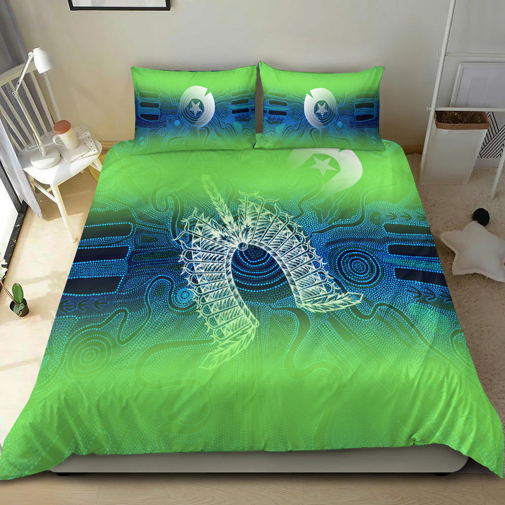 torres-strait-islands-bedding-set-indigenous-dot-painting-art