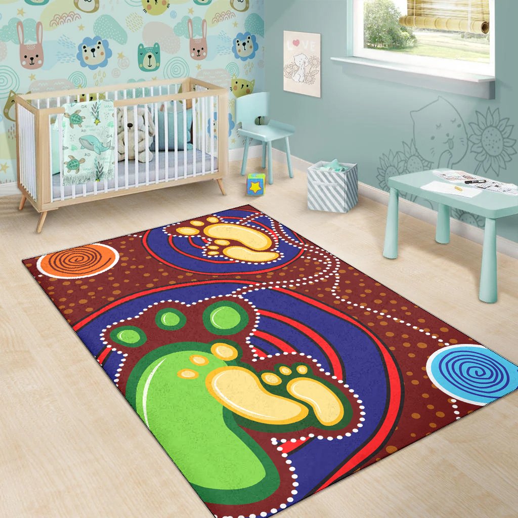 aboriginal-area-rug-mom-and-son-footprint-aboriginal-style