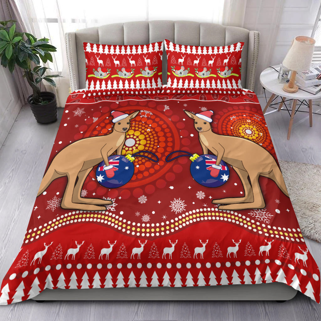 australia-christmas-bedding-set-aboriginal-kangaroo