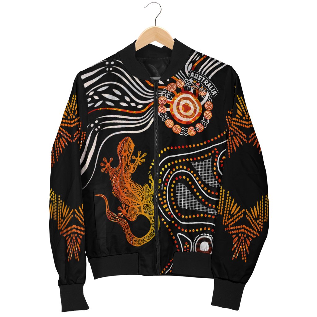 aboriginal-womens-bomber-jacket-lizard-sunshine