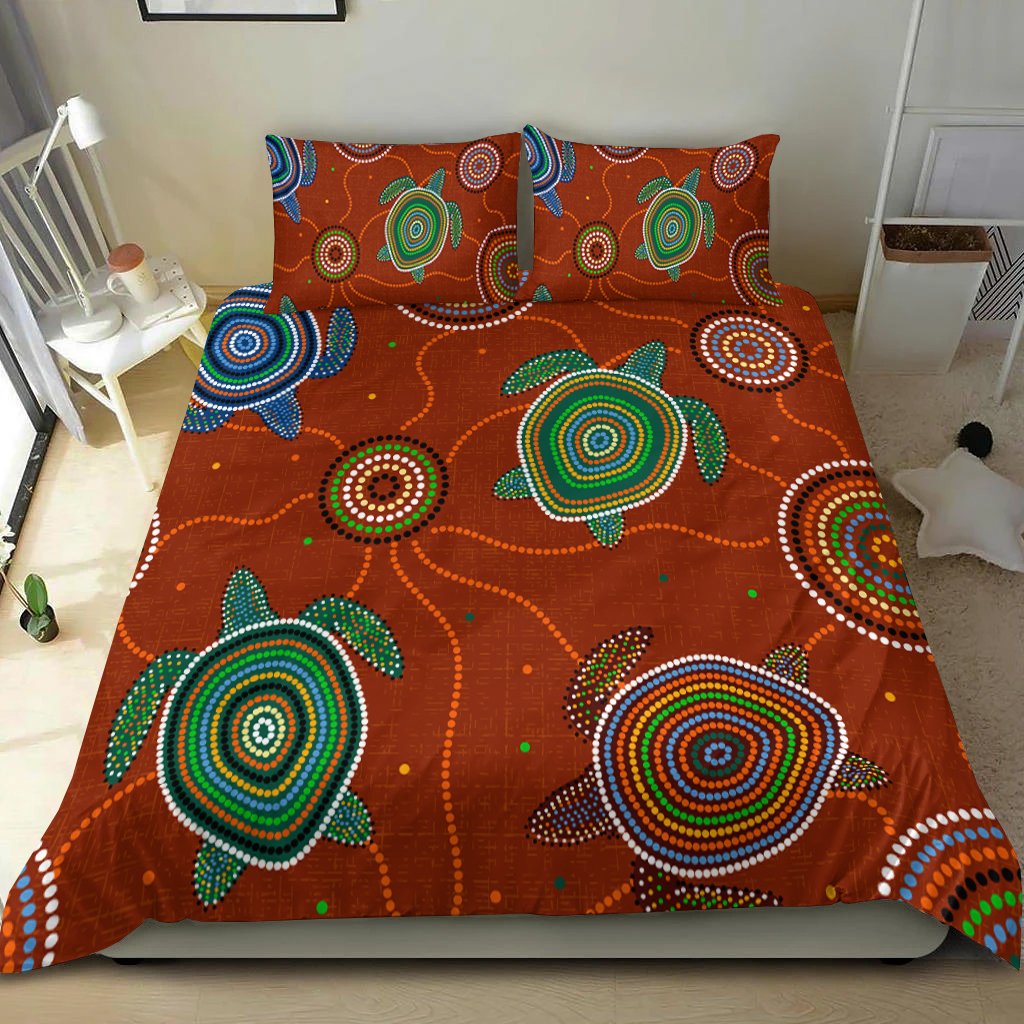 aboriginal-bedding-set-aussie-turtle-with-aboriginal-style