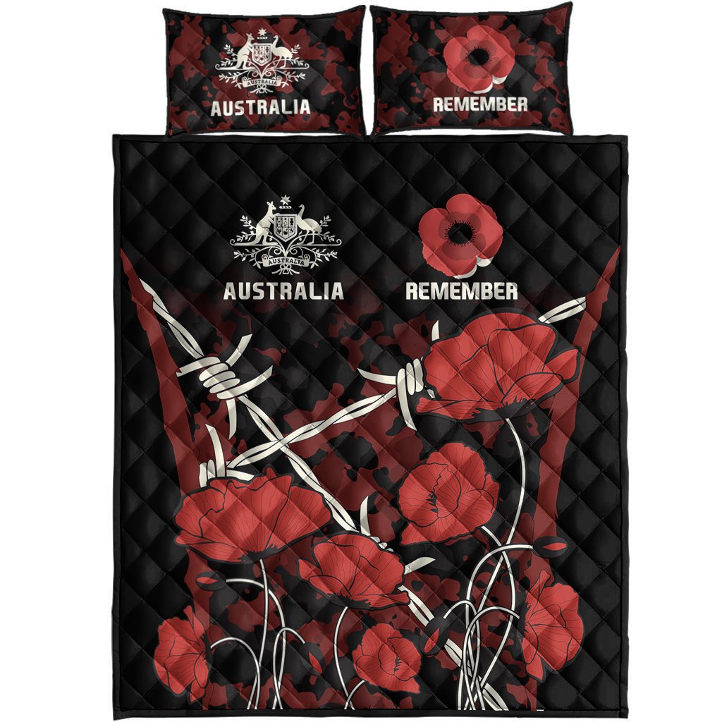 anzac-quilt-bed-set-anzac-with-remembrance-poppy-flower