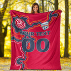 custom-personalised-adelaide-united-blanket-indigenous-dot-painting-art