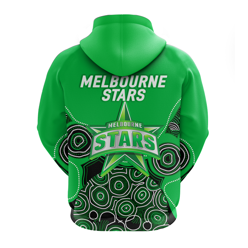 Melbourne Stars Aboriginal Art Cricket 2022 Hoodie - LT12