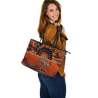 aboriginal-leather-tote-bag-kangaroo-with-dot-painting