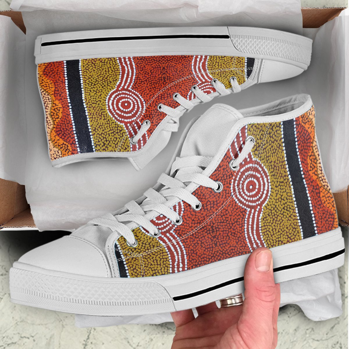 high-top-aboriginal-dot-style
