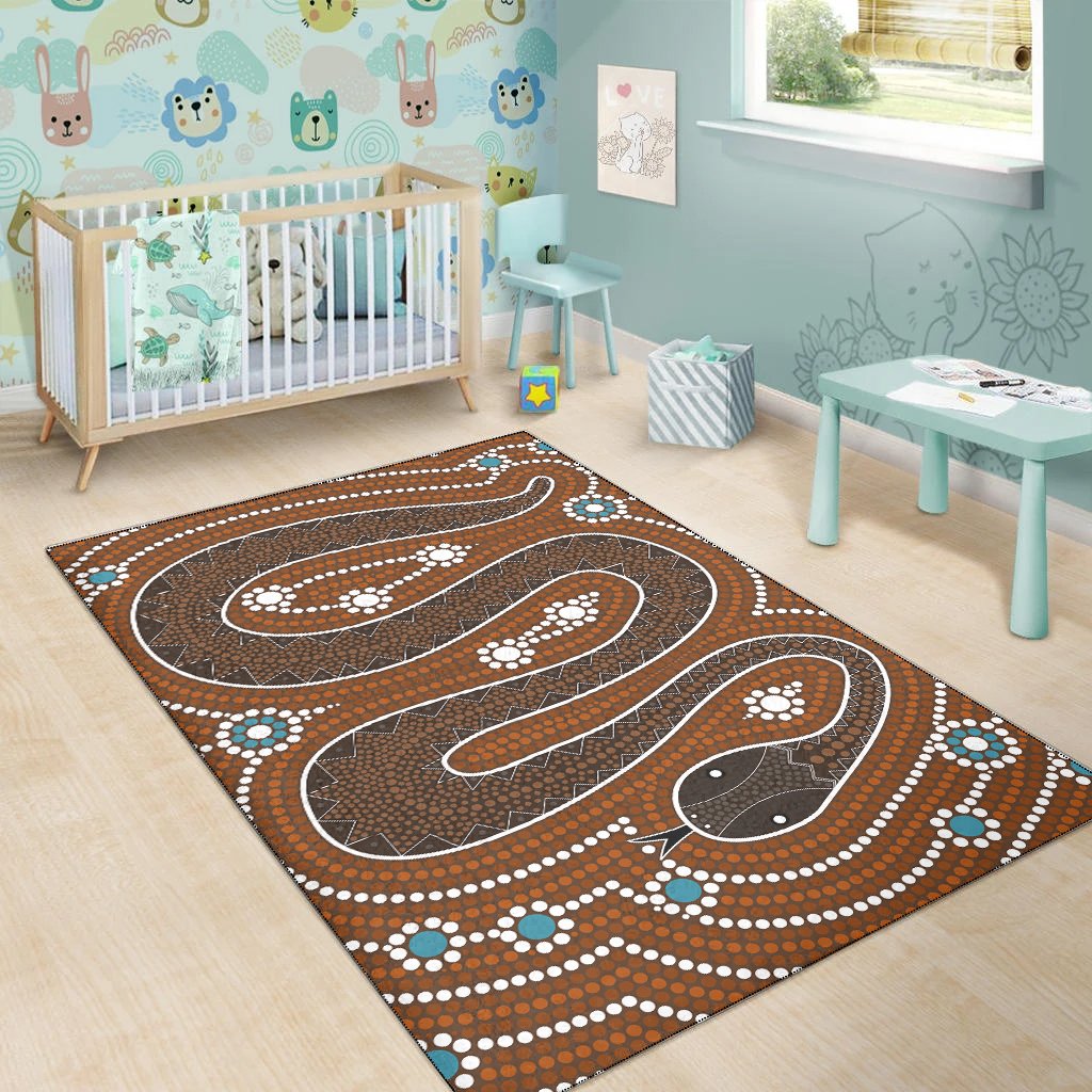 aboriginal-area-rug-dreamtime-snake-aboriginal-style