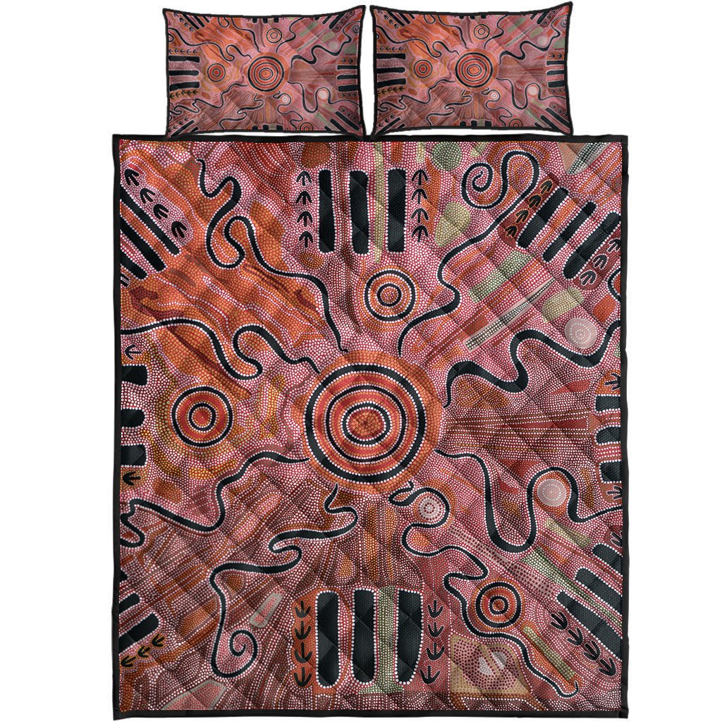 aboriginal-quilt-bed-set-indigenous-footprint-landscape