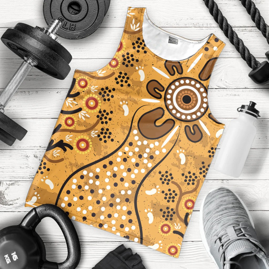 mens-tank-top-aboriginal-art-in-spring-style