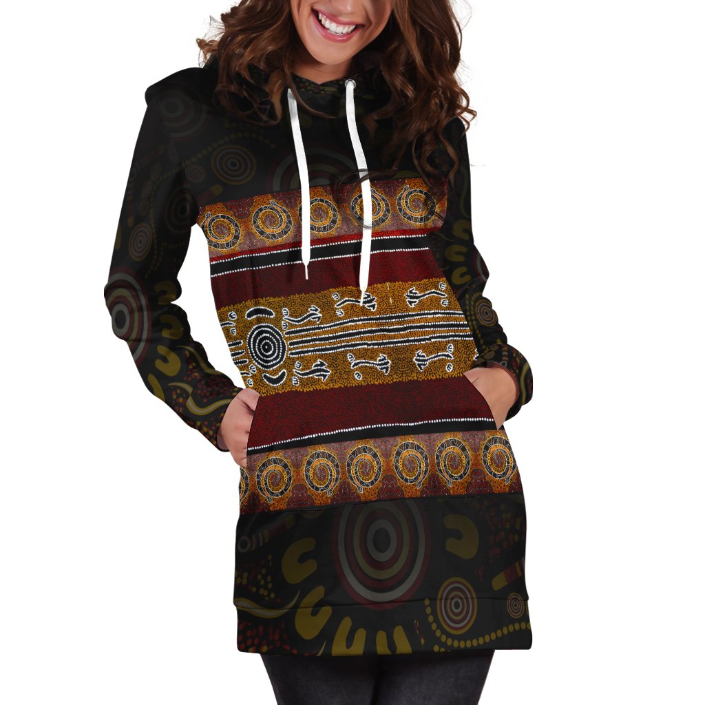 hoodie-dress-aboriginal-dot-panting-art-horizontal-lines