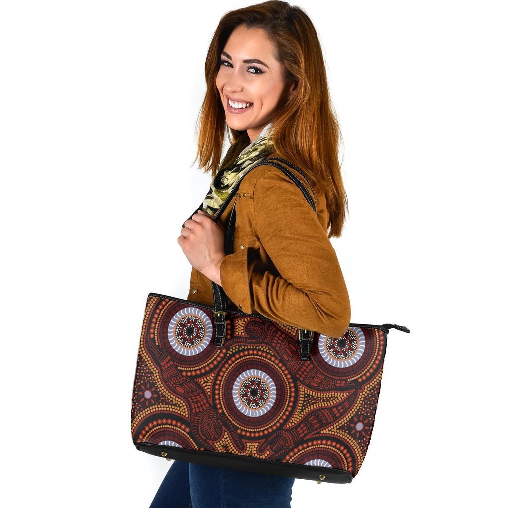 aboriginal-leather-tote-bag-aboriginal-human-dot-painting-art