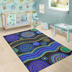 area-rug-aboriginal-dot-unique-style-blue