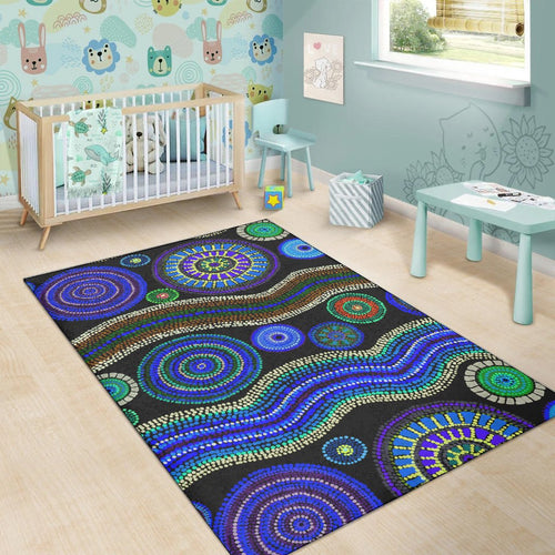 area-rug-aboriginal-dot-unique-style-blue