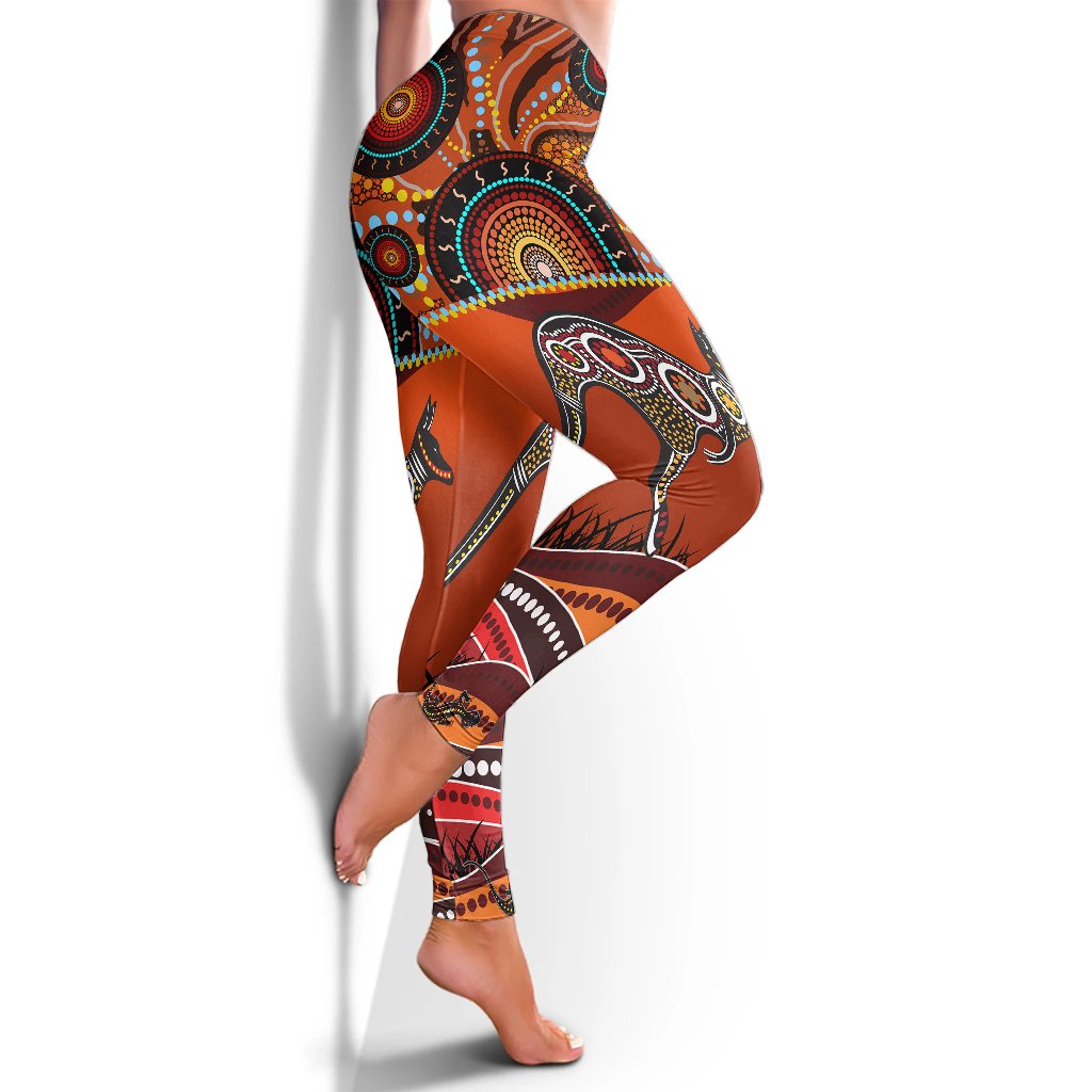aboriginal-leggings-kangaroo-with-dot-painting