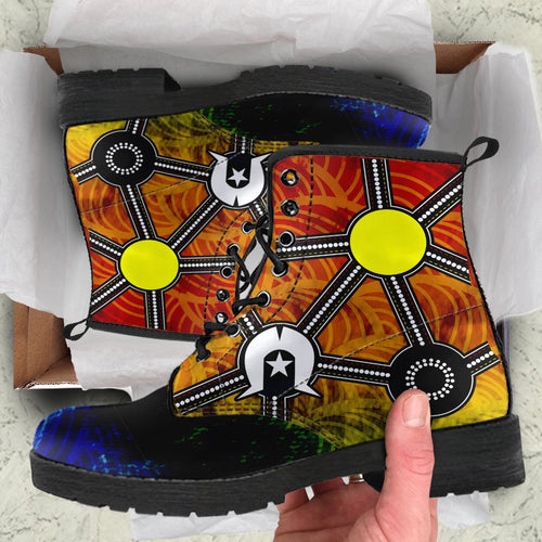 naidoc-week-2021-leather-boots-aboriginal-geometric-style