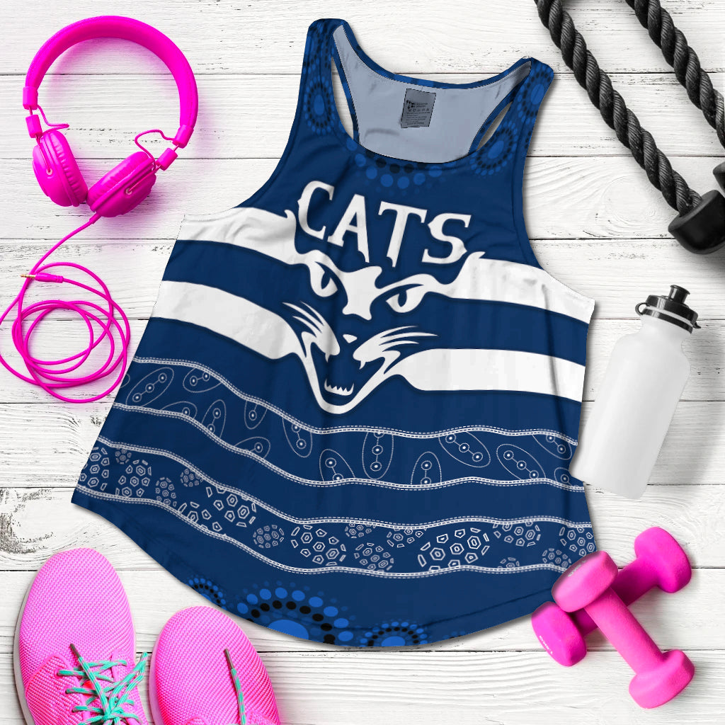 cats-indigenous-women-racerback-tank-football-geelong
