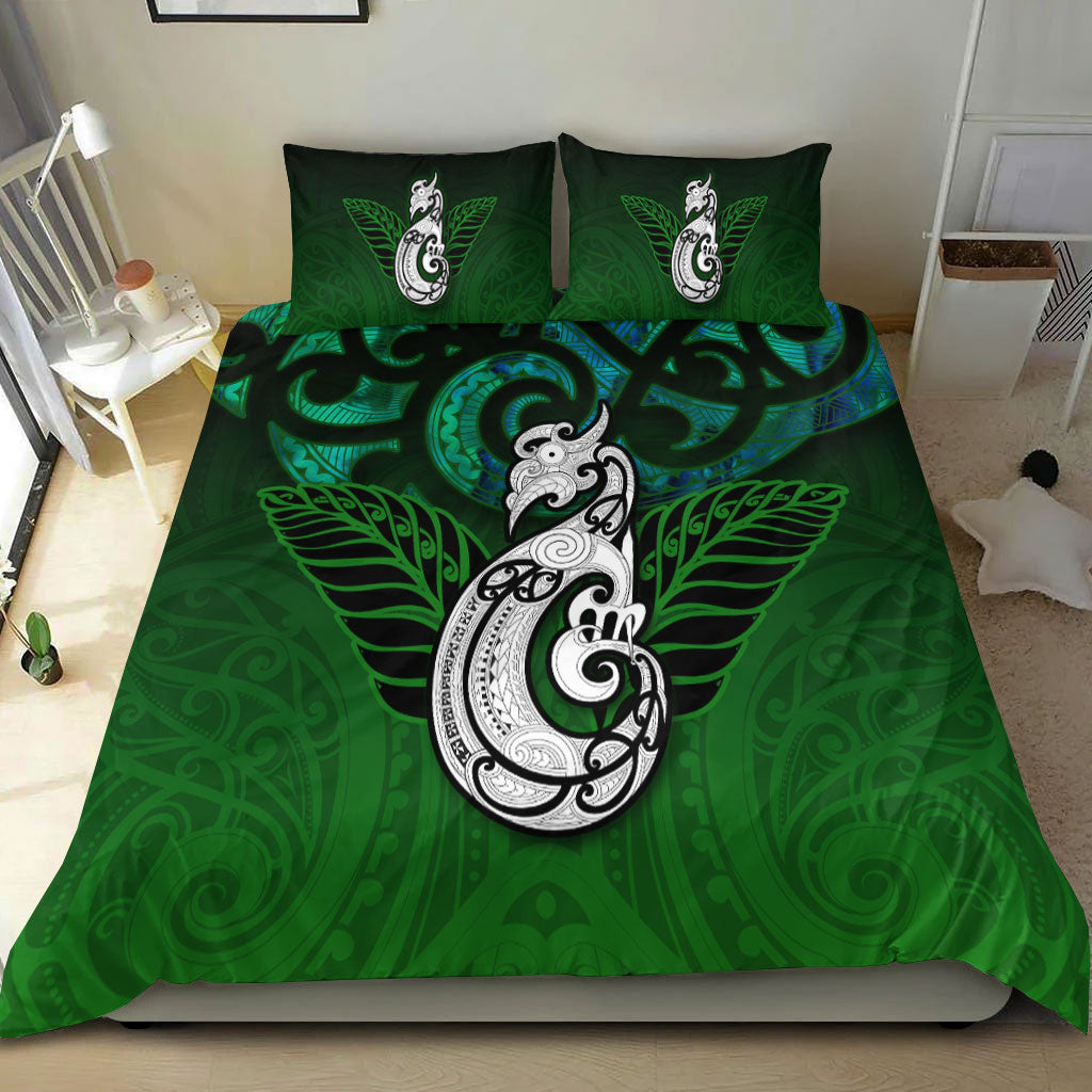 new-zealand-maori-bedding-set-paua-shell-green