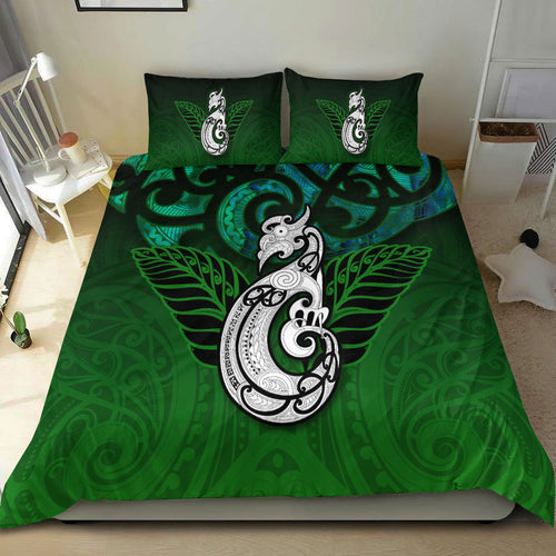 new-zealand-maori-bedding-set-paua-shell-green