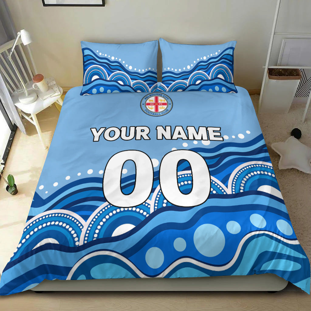 custom-personalised-melbourne-bedding-set-indigenous-dot-painting-art