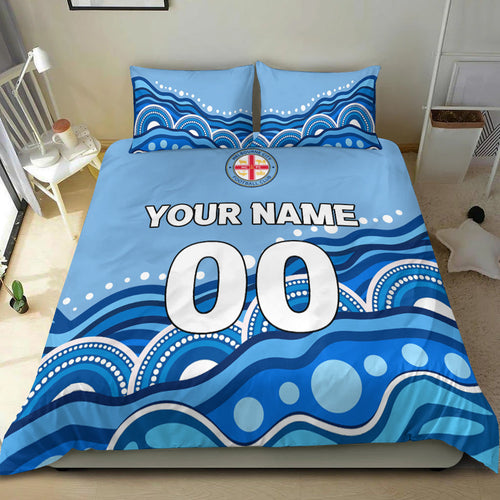 custom-personalised-melbourne-bedding-set-indigenous-dot-painting-art