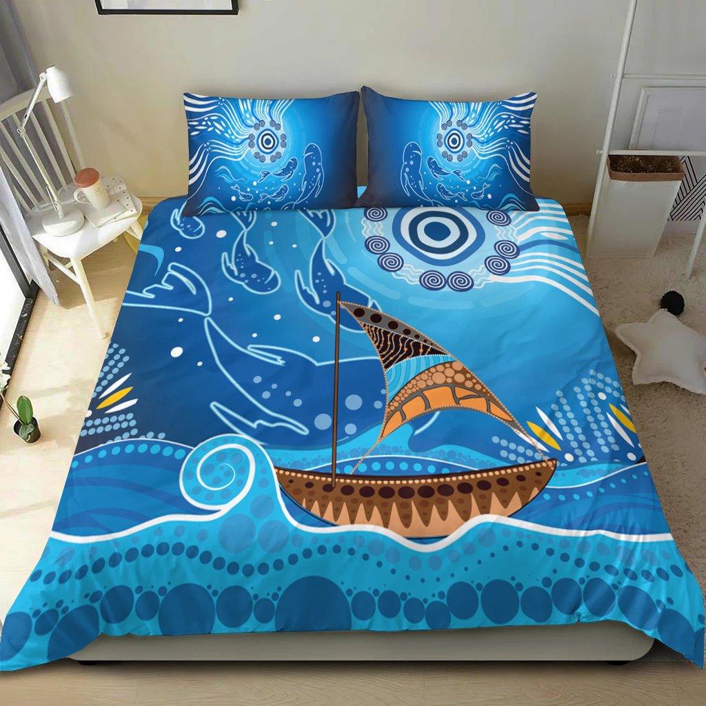 bedding-set-aboriginal-view-sea-with-fish-and-boat