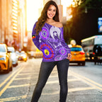 Storm Indigenous Off Shoulder Sweater Strait Islanders LT13 - Vibe Hoodie