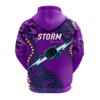 Storm Rugby ANZAC Day Camouflage Indigenous Art Hoodie - LT12