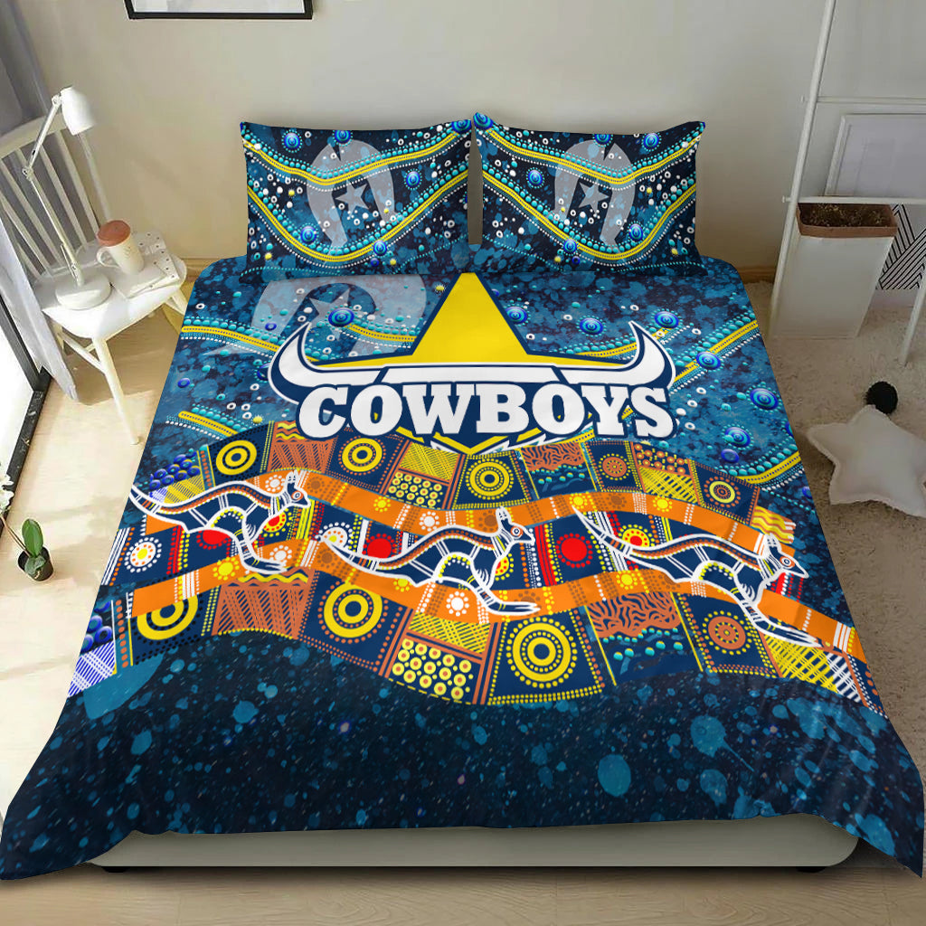 naidoc-week-cowboys-bedding-set-aboriginal-dot-painting