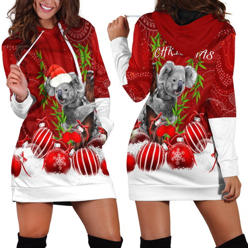 australia-koala-aboriginal-hoodie-dress-merry-christmas