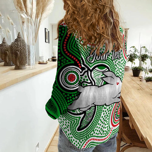 custom-personalised-rabbitohs-indigenous-women-casual-shirt-simple-white