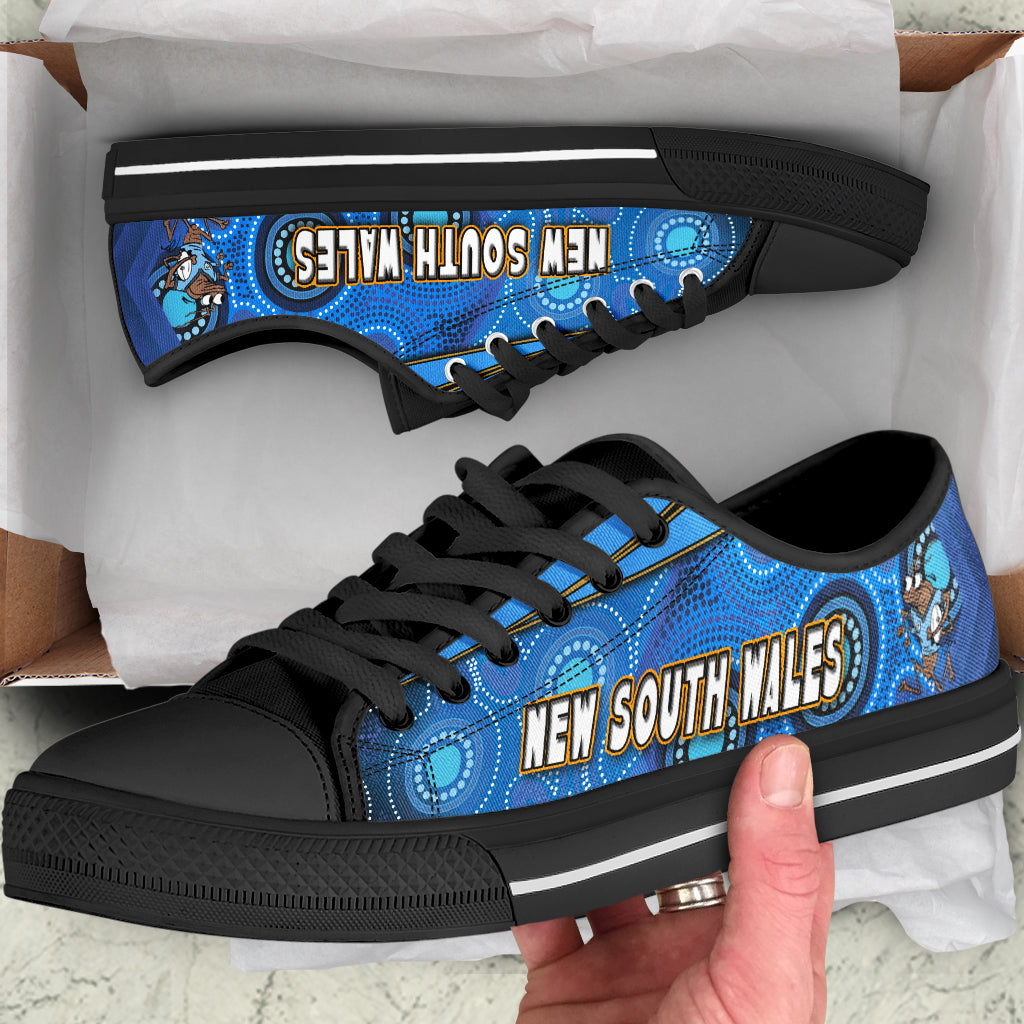 new-south-wales-rugby-league-teamlow-top-shoes-new-south-wales-blues-mascot-aboriginal-art-state-of-origin