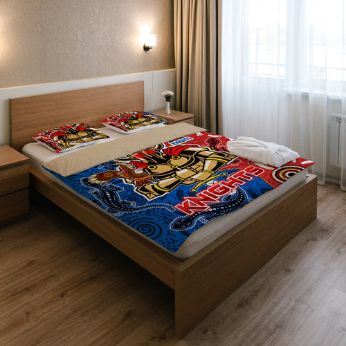 knights-aboriginal-rugby-bedding-set-custom-indigenous-knights-with-aussie-lizard-and-eagle