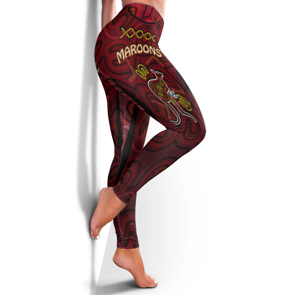 maroons-rugby-leggings-qld-maroons-kangaroo-with-aboriginal-culture-leggings