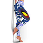 bulldogs-rugby-indigenous-leggings-custom-super-berries-with-aboriginal-flag-and-footprint-leggings