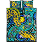 eels-rugby-quilt-bed-set-custom-indigenous-eels-with-aboriginal-and-torres-strait-islander-flag