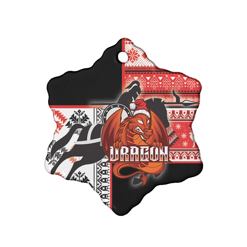stgeorge-rugby-ornaments-custom-christmas-snowflakes-dragon-mascot-ornaments