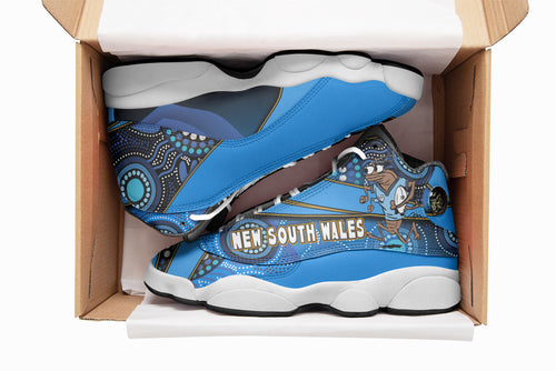 new-south-wales-rugby-league-team-high-top-basketball-shoes-j13-new-south-wales-blues-mascot-aboriginal-art-state-of-origin-sneakers-j13