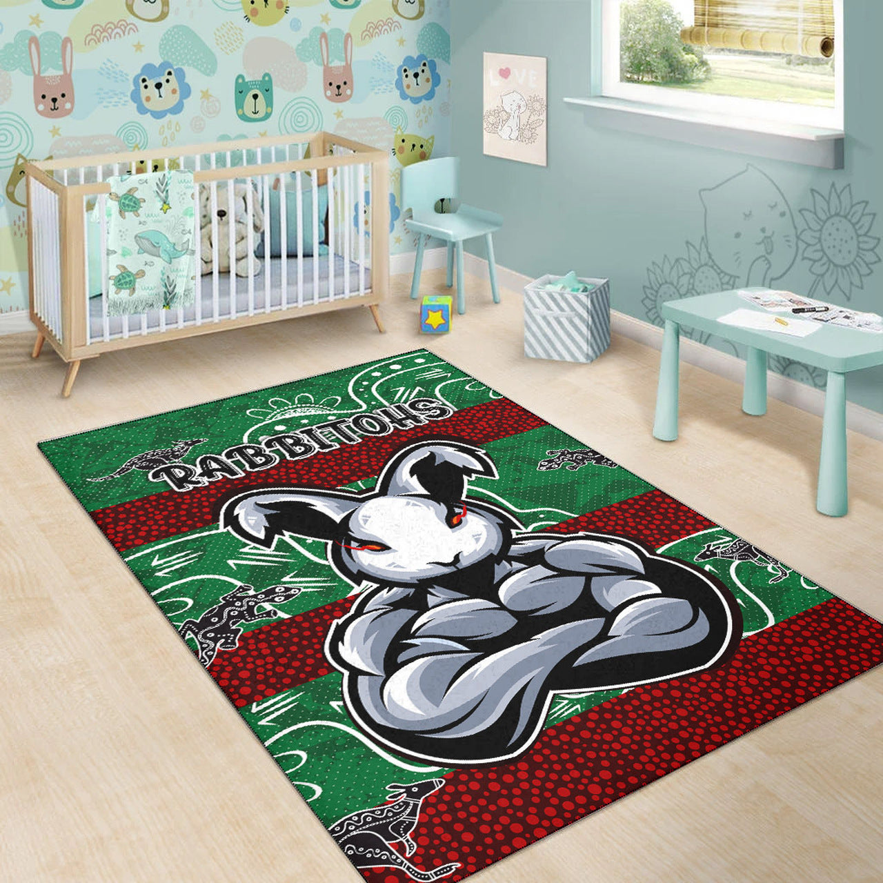 rabbitohs-rugby-area-rug-custom-indigenous-super-rabbitohs-area-rug
