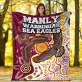 sea-eagles-aboriginal-rugby-blanket-double-sea-eagles-with-tribal-sun-and-footprints