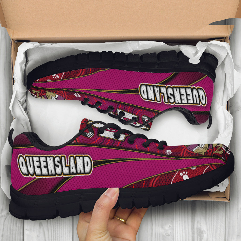 queensland-rugby-league-sneakers-queensland-maroons-mascot-aboriginal-art-state-of-origin-high-sneakers