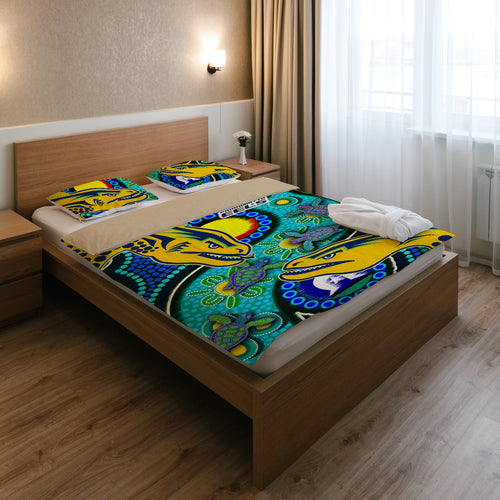 eels-rugby-bedding-set-custom-indigenous-eels-with-aboriginal-and-torres-strait-islander-flag